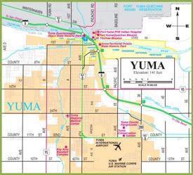 Detailed Road Map of Yuma .